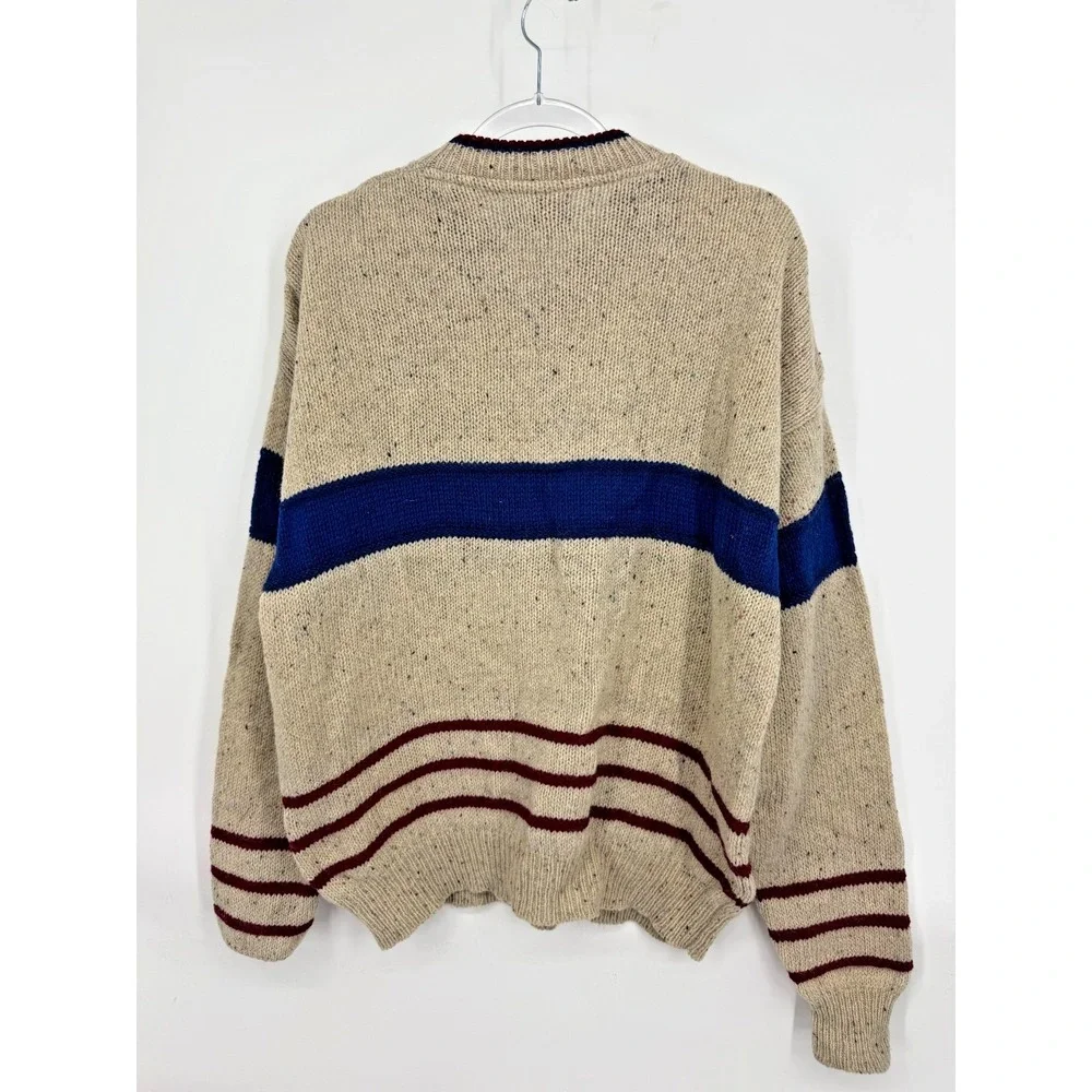 Vintage Pendleton Henley Sweater Size XL 100% Wool Academia Preppy Heritage Knit - Picture 2 of 6